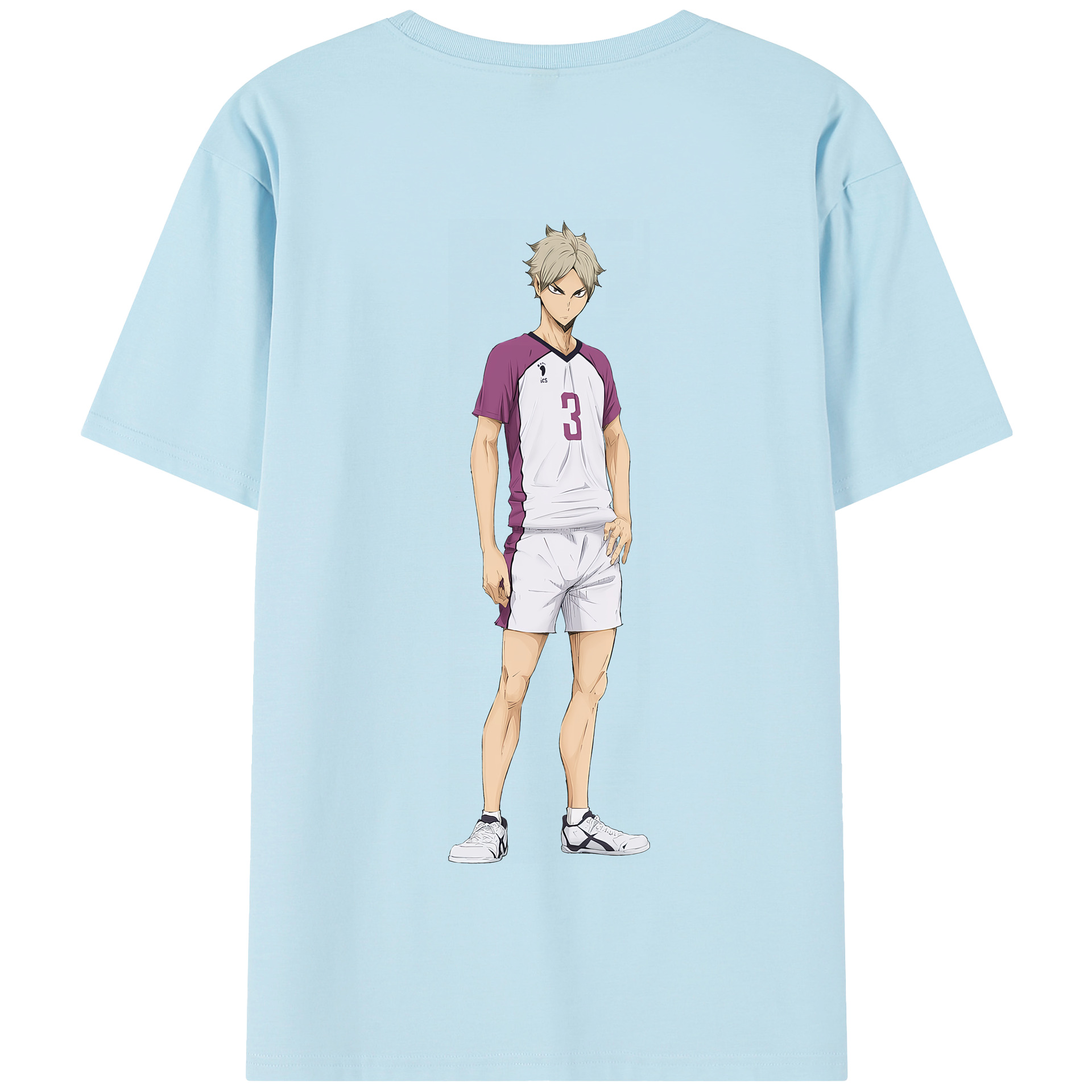（画像用） ハイキュー!! Haikyu!! 綿100％半袖Tシャツ（背面プリント）